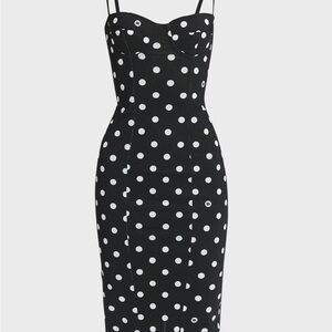 Polka Dot Black and White Dress
